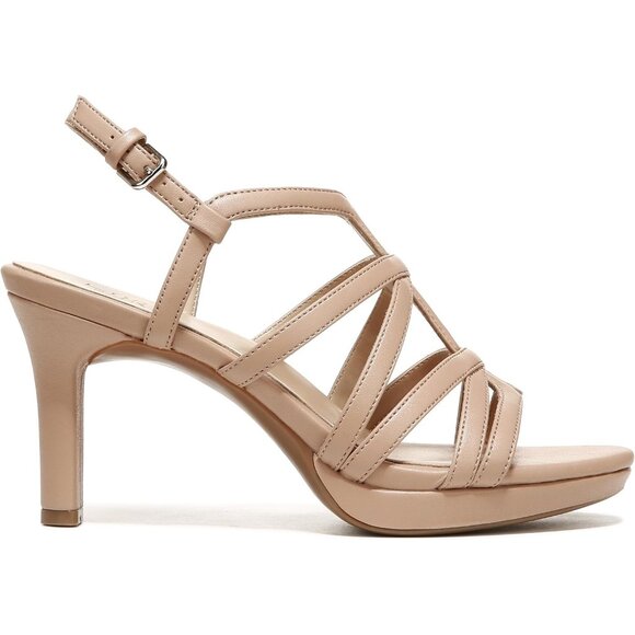 Naturalizer Women Barely Nude Synthetic Open Rounded Toe Slingback Baylor Sandal - Picture 7 of 10